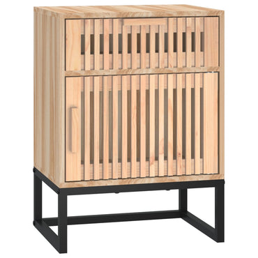 vidaXL Table de chevet 40x30x55,5 cm Bois d'ingénierie et fer