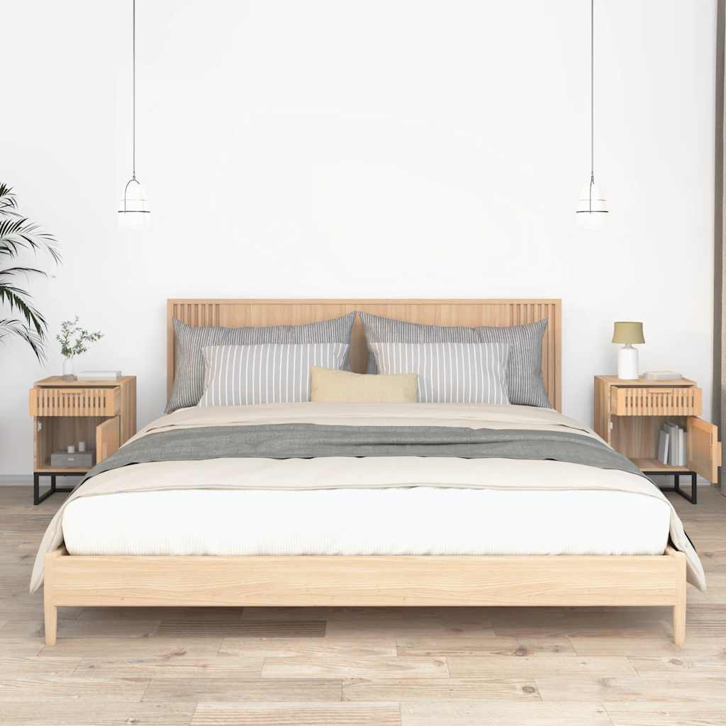 vidaXL Nachttische 2 Stk. 40x30x55,5 cm Holzwerkstoff & Eisen