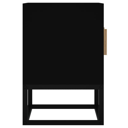 vidaXL Meuble TV Noir 105x30x45 cm Bois d'ingénierie et fer
