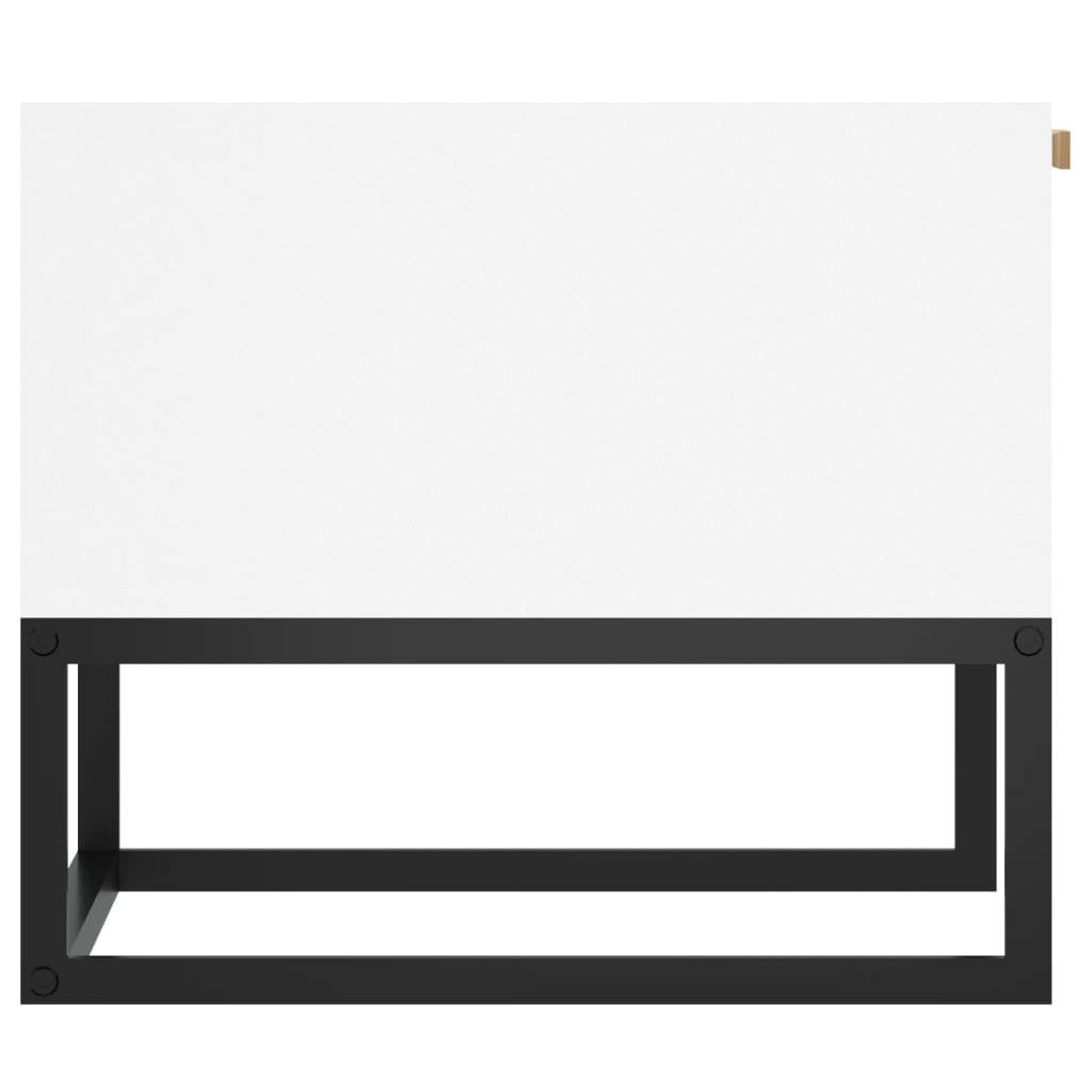 vidaXL Table basse blanche 80x40x35 cm en bois d'ingénierie et fer