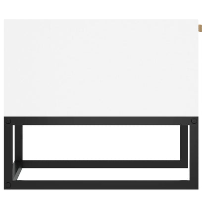 vidaXL Table basse blanche 80x40x35 cm en bois d'ingénierie et fer