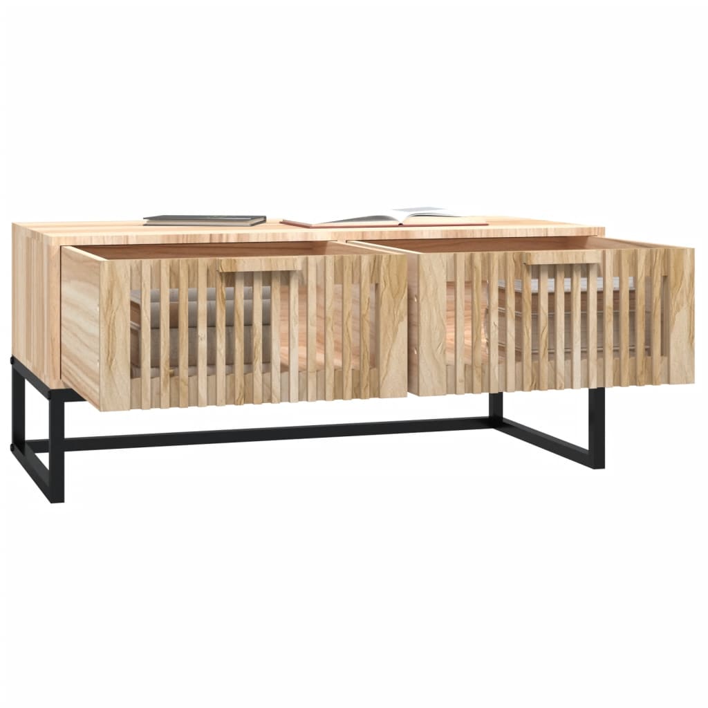 vidaXL Table basse 80x40x35 cm Bois d'ingénierie et fer