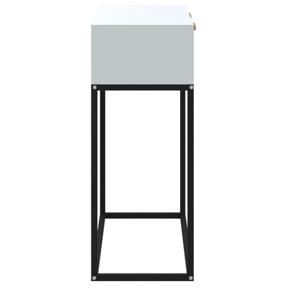 vidaXL Console Blanche 80x30x75 cm Bois d'ingénierie et Fer