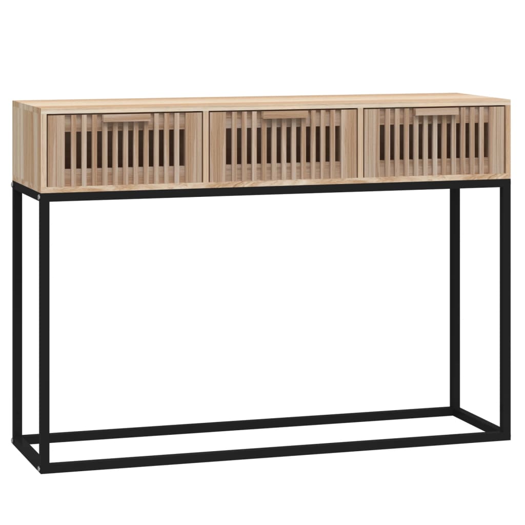 vidaXL Table console 105x30x75 cm en bois d'ingénierie et fer
