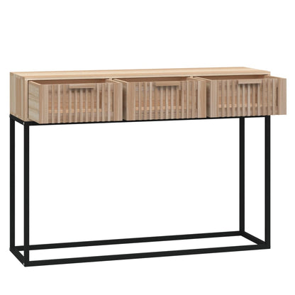 vidaXL Table console 105x30x75 cm en bois d'ingénierie et fer