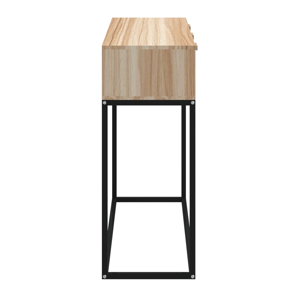 vidaXL Table console 105x30x75 cm en bois d'ingénierie et fer