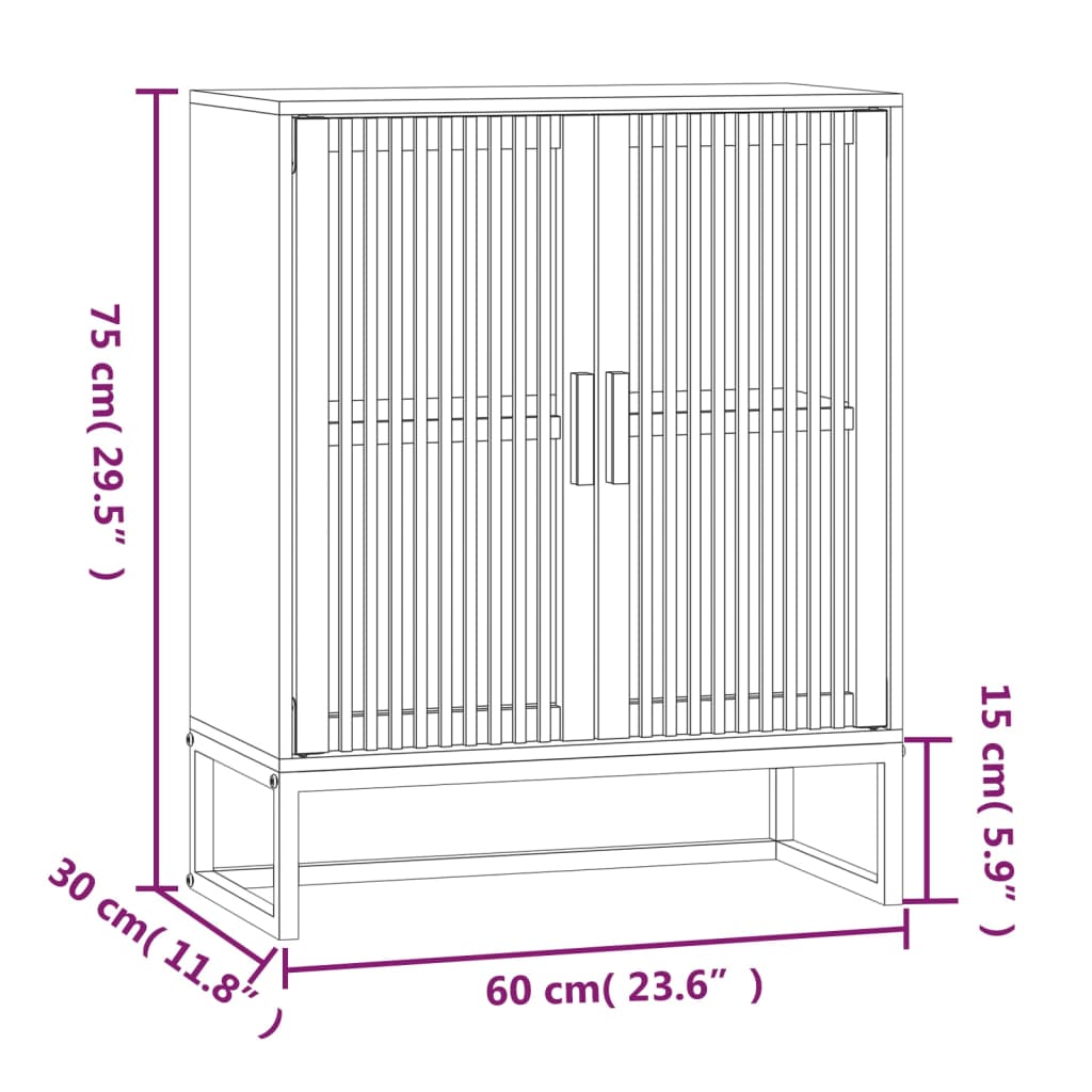 vidaXL Sideboard Weiß 60x30x75 cm Holzwerkstoff