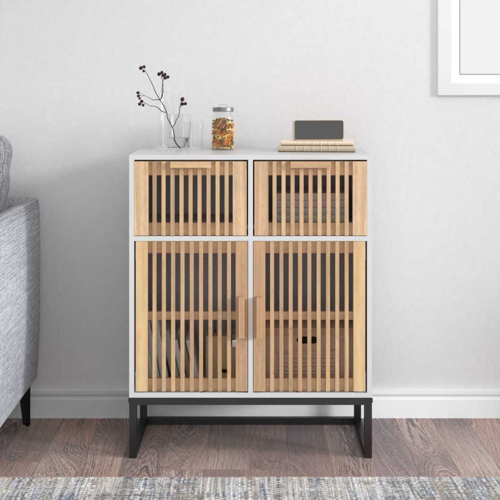 vidaXL Sideboard Weiß 60x30x75 cm Holzwerkstoff