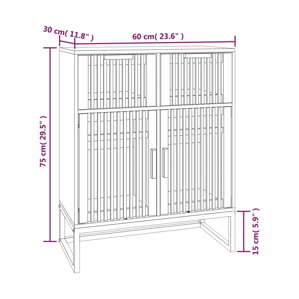 vidaXL Buffet 60x30x75 cm Bois d'ingénierie