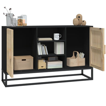vidaXL Commode noire 105x30x65 cm en bois d'ingénierie