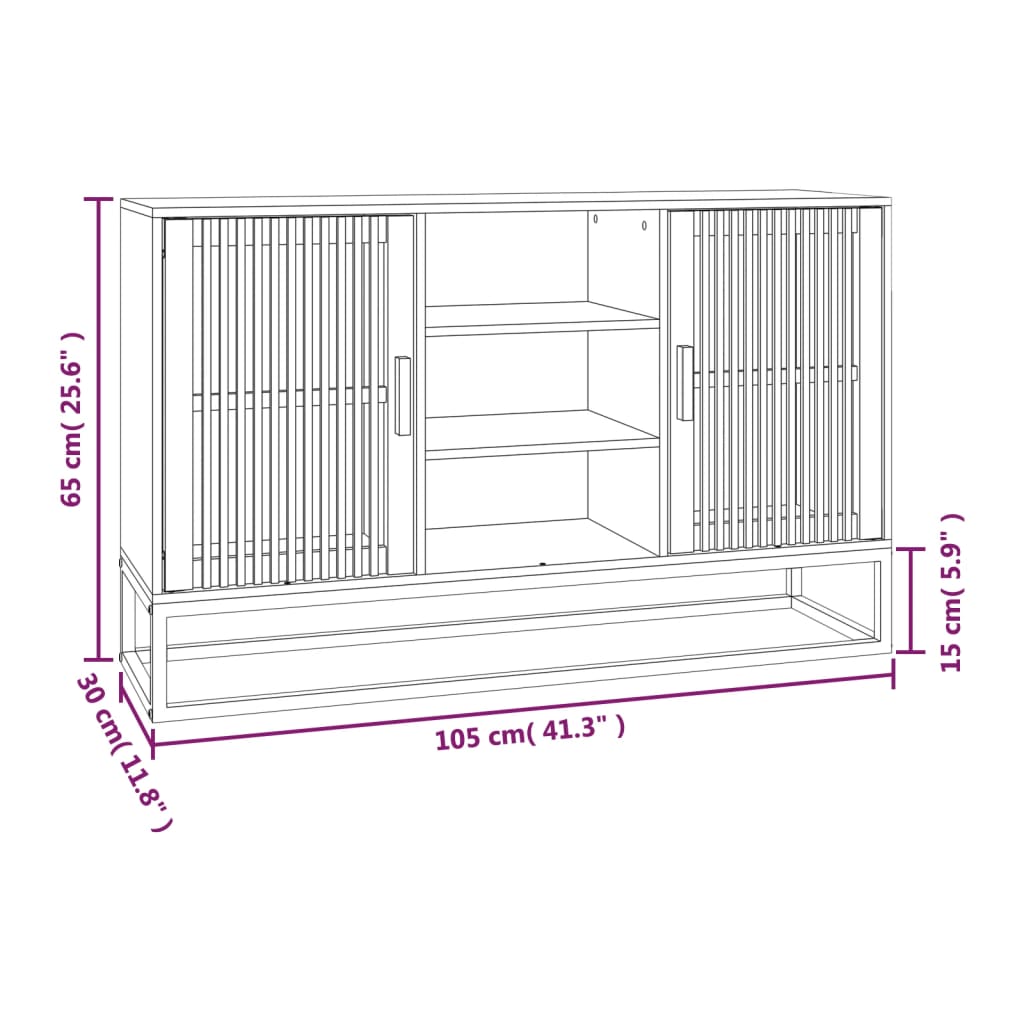 vidaXL Buffet 105x30x65 cm Bois d'ingénierie