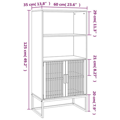 vidaXL Buffet haut 60x35x125 cm Bois d'ingénierie