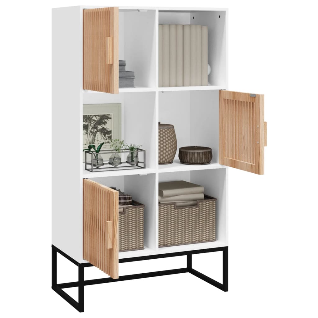 vidaXL Highboard Weiß 70x35x125 cm Holzwerkstoff