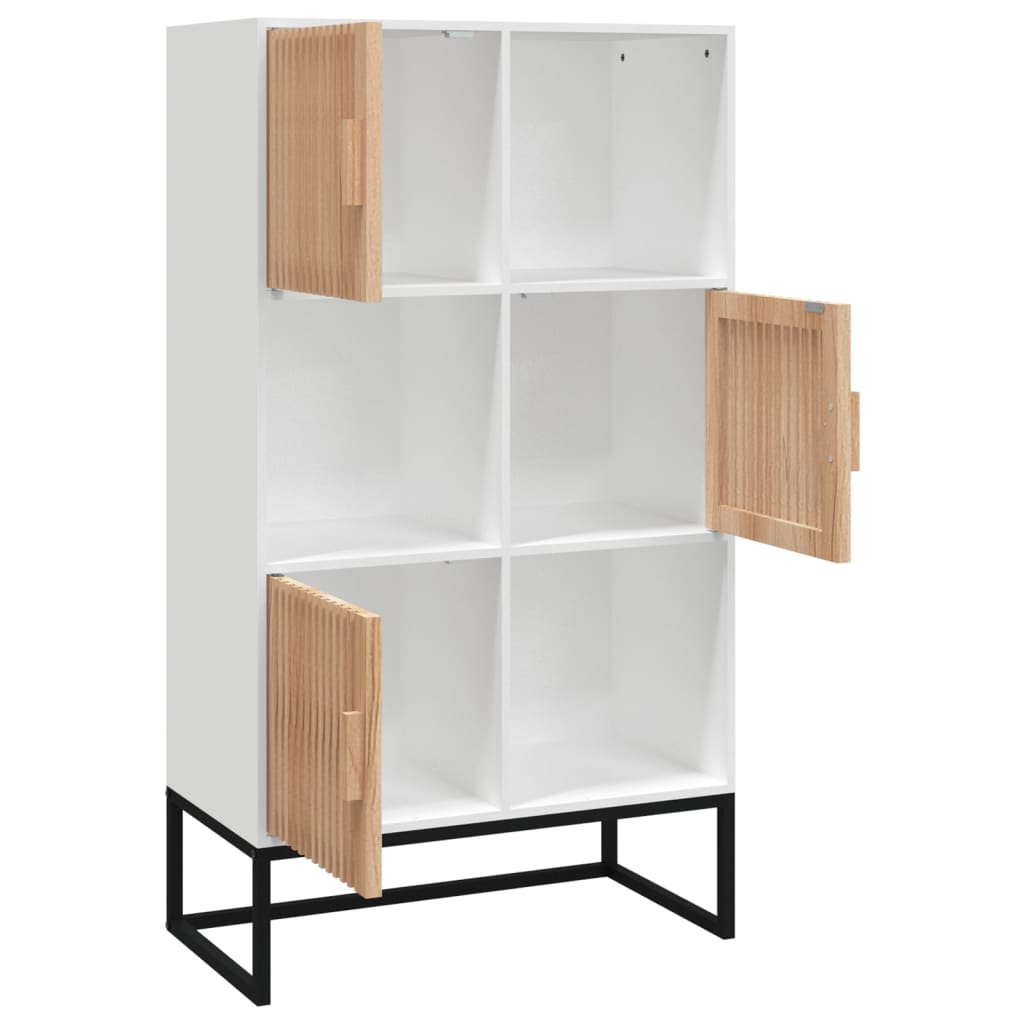 vidaXL Highboard Weiß 70x35x125 cm Holzwerkstoff