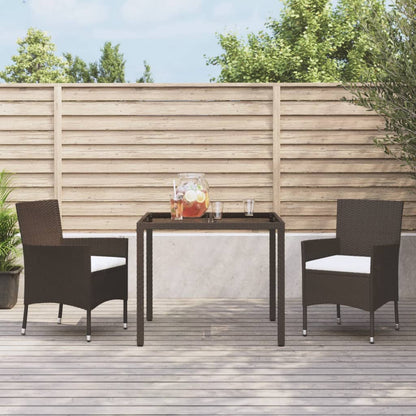 vidaXL Chaises de jardin avec coussins 2 pcs Marron résine tressée