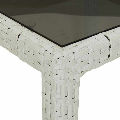 vidaXL Gartentisch Weiß 150 x 90 x 75 cm Poly-Rattan