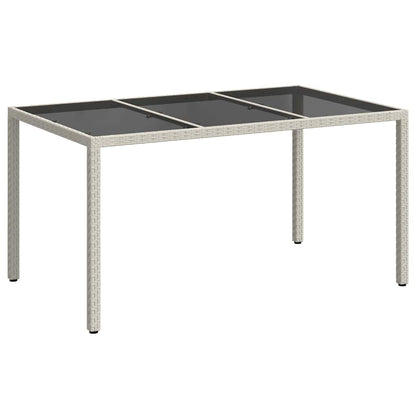 vidaXL Gartentisch Weiß 150 x 90 x 75 cm Poly-Rattan