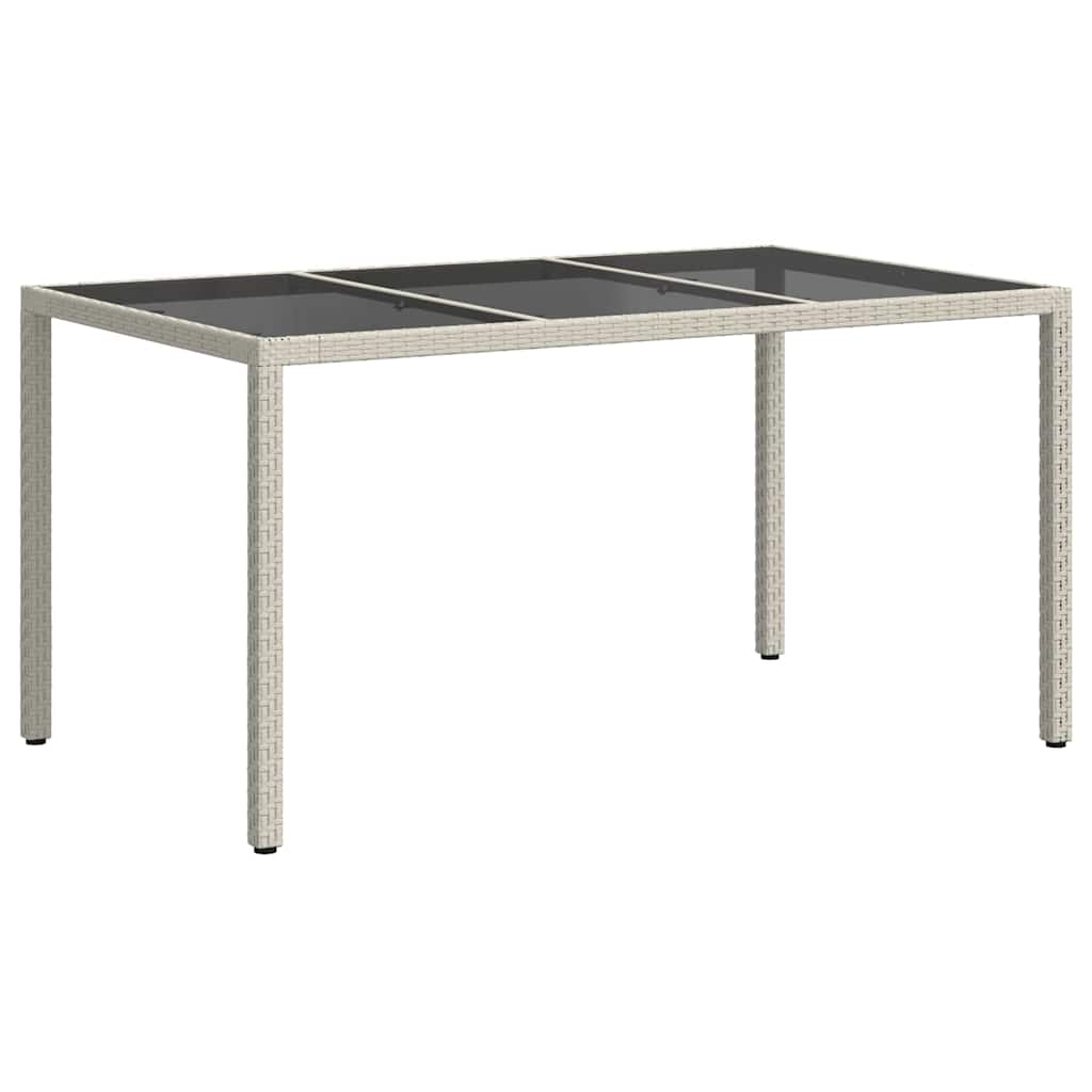 vidaXL Gartentisch Weiß 150 x 90 x 75 cm Poly-Rattan