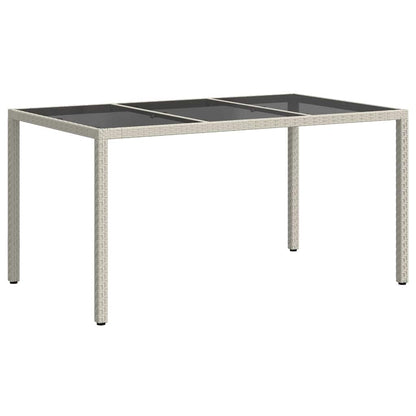 vidaXL Gartentisch Weiß 150 x 90 x 75 cm Poly-Rattan
