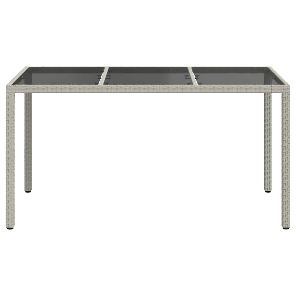 vidaXL Gartentisch Weiß 150 x 90 x 75 cm Poly-Rattan