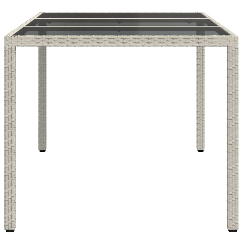 vidaXL Gartentisch Weiß 150 x 90 x 75 cm Poly-Rattan