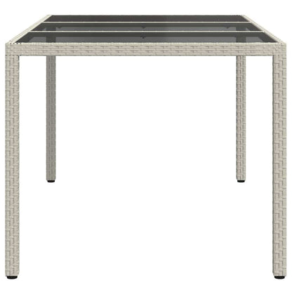 vidaXL Gartentisch Weiß 150 x 90 x 75 cm Poly-Rattan