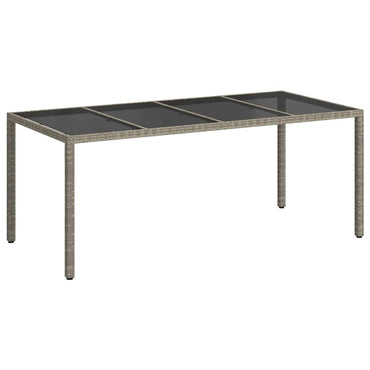 vidaXL Gartentisch Grau 190 x 90 x 75 cm Poly-Rattan