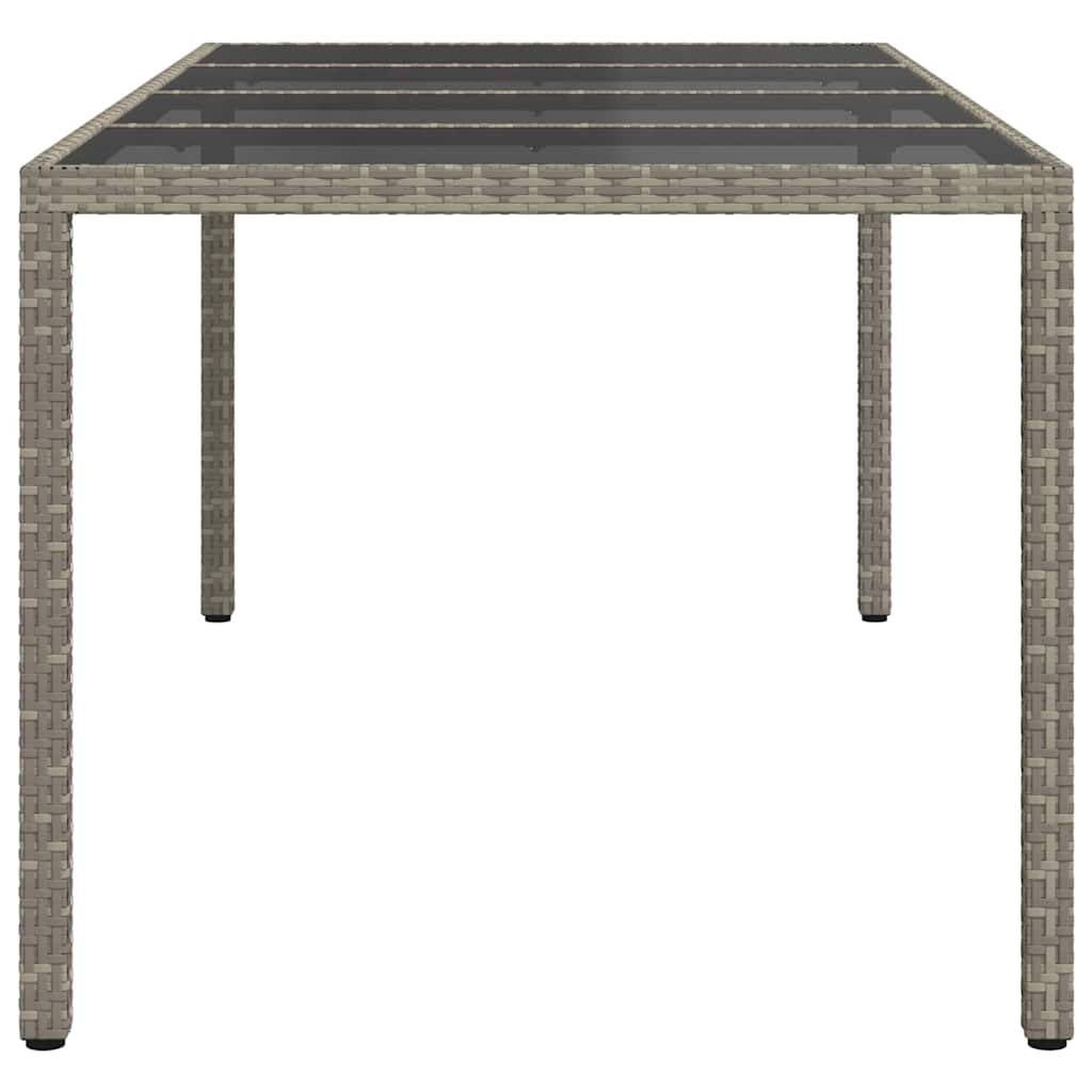 Gartentisch Grau 190 x 90 x 75 cm Poly-Rattan