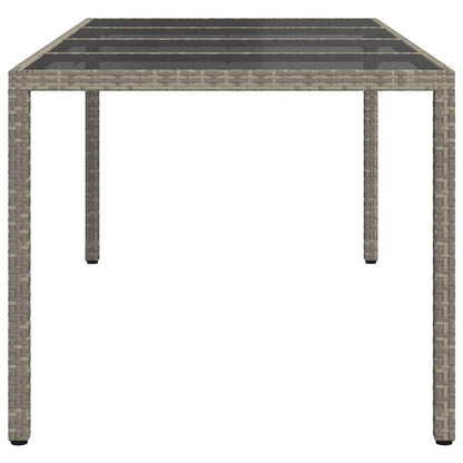 Gartentisch Grau 190 x 90 x 75 cm Poly-Rattan