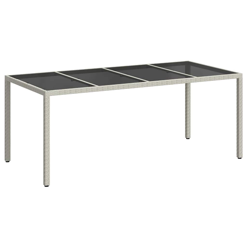 vidaXL Gartentisch Weiß 190 x 90 x 75 cm Poly-Rattan
