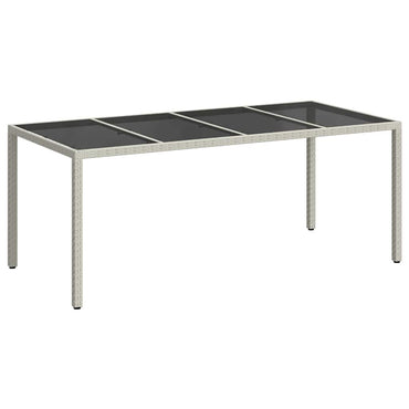 vidaXL Gartentisch Weiß 190 x 90 x 75 cm Poly-Rattan