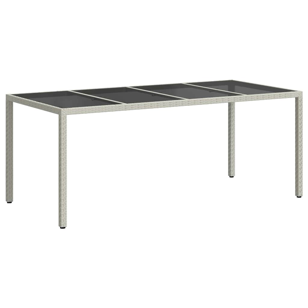 vidaXL Gartentisch Weiß 190 x 90 x 75 cm Poly-Rattan