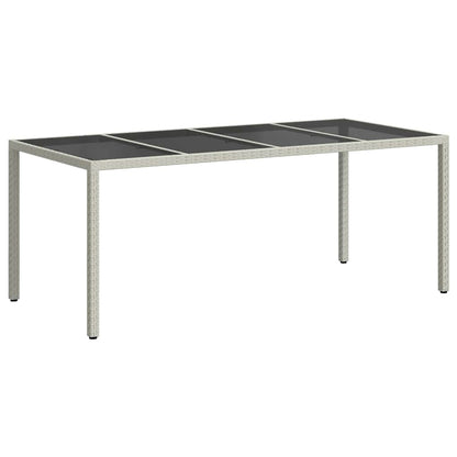 vidaXL Gartentisch Weiß 190 x 90 x 75 cm Poly-Rattan