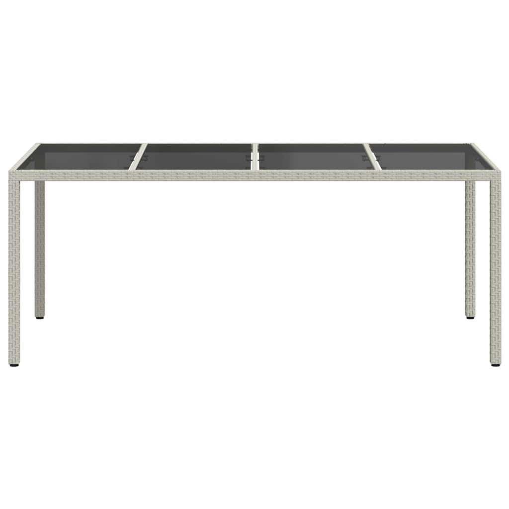 vidaXL Gartentisch Weiß 190 x 90 x 75 cm Poly-Rattan