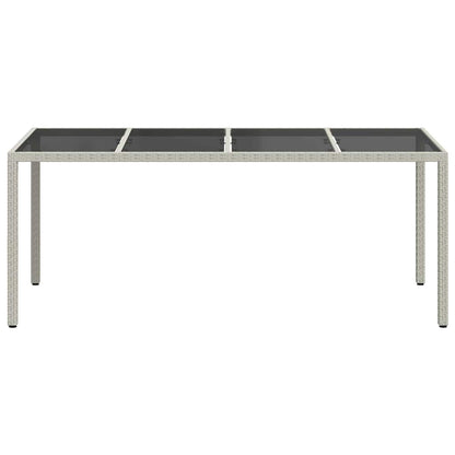 vidaXL Gartentisch Weiß 190 x 90 x 75 cm Poly-Rattan