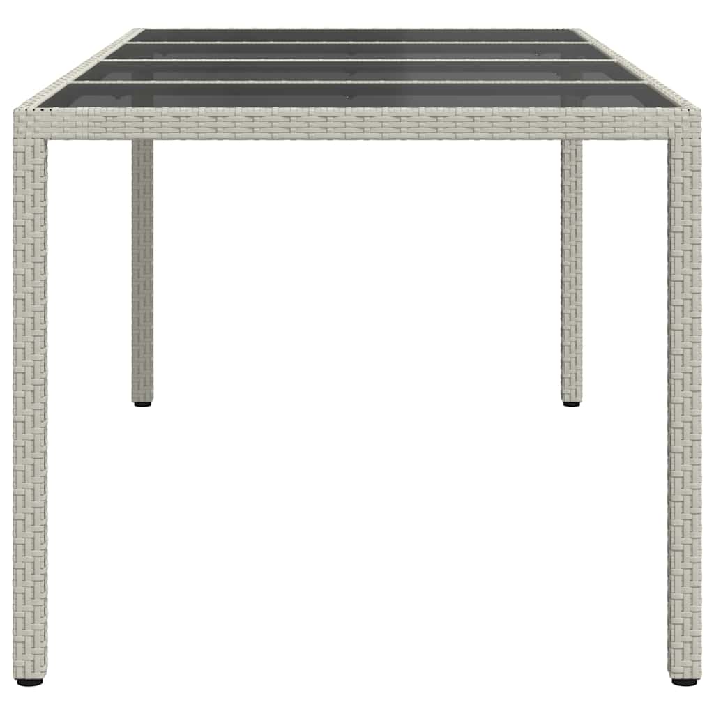 vidaXL Gartentisch Weiß 190 x 90 x 75 cm Poly-Rattan
