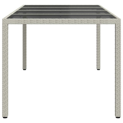 vidaXL Gartentisch Weiß 190 x 90 x 75 cm Poly-Rattan