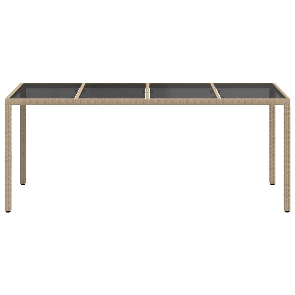 vidaXL Gartentisch Beige 190 x 90 x 75 cm Poly-Rattan