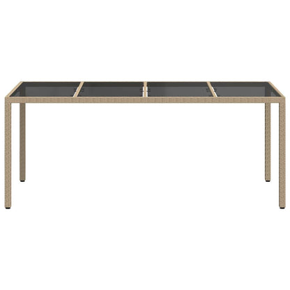 vidaXL Gartentisch Beige 190 x 90 x 75 cm Poly-Rattan