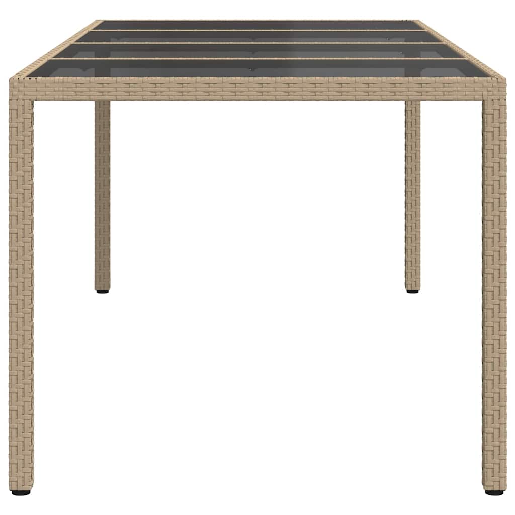 vidaXL Gartentisch Beige 190 x 90 x 75 cm Poly-Rattan