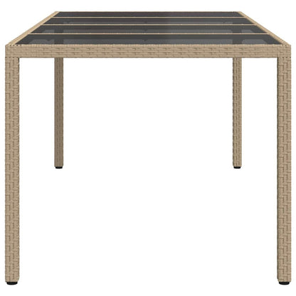 vidaXL Gartentisch Beige 190 x 90 x 75 cm Poly-Rattan