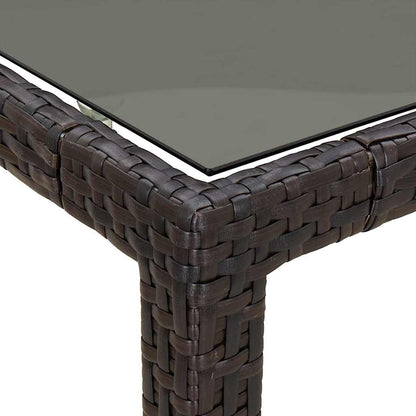 vidaXL Gartentisch Braun 250 x 100 x 75 cm Poly-Rattan