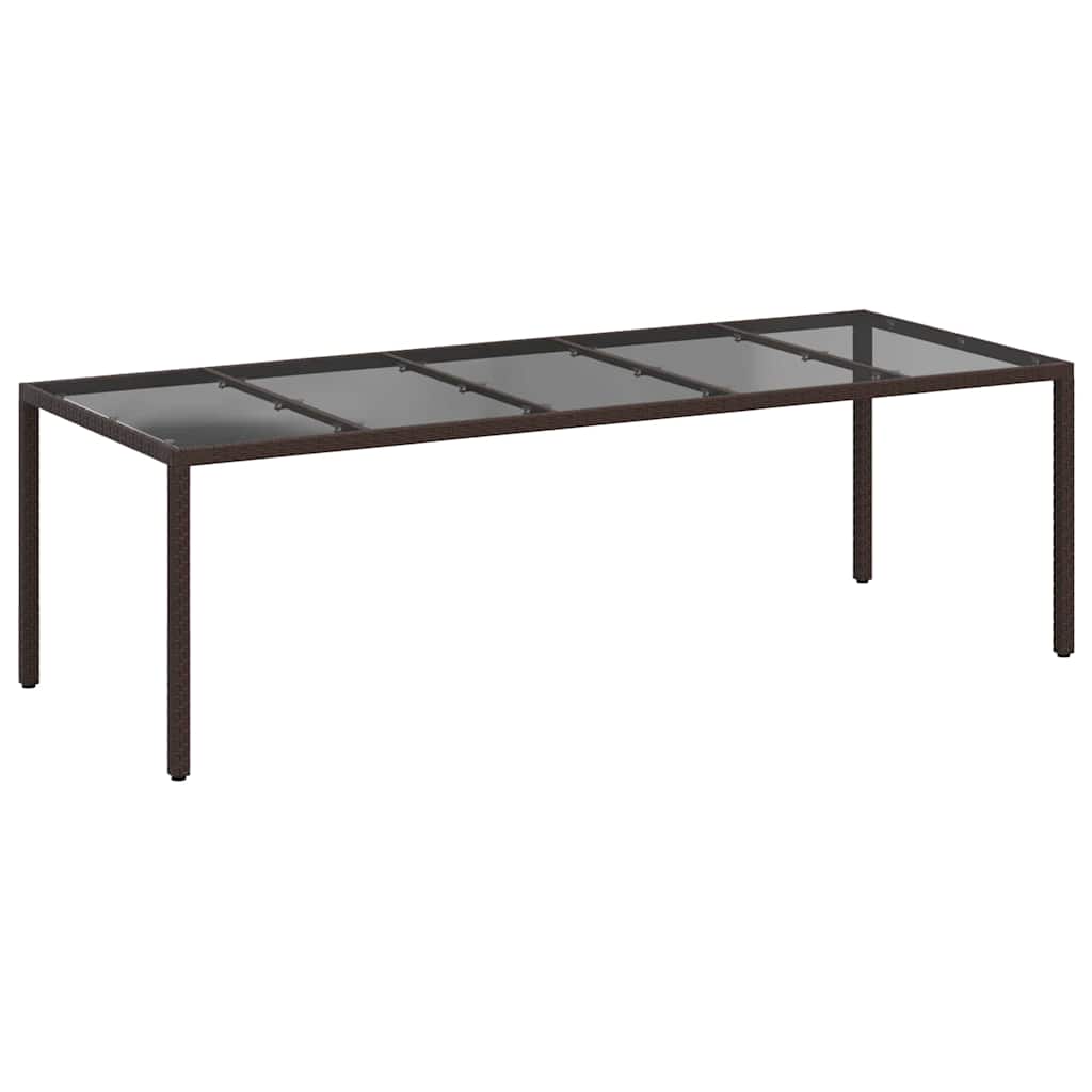 vidaXL Gartentisch Braun 250 x 100 x 75 cm Poly-Rattan