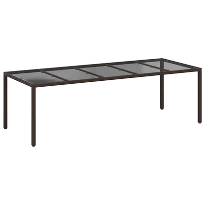 vidaXL Gartentisch Braun 250 x 100 x 75 cm Poly-Rattan