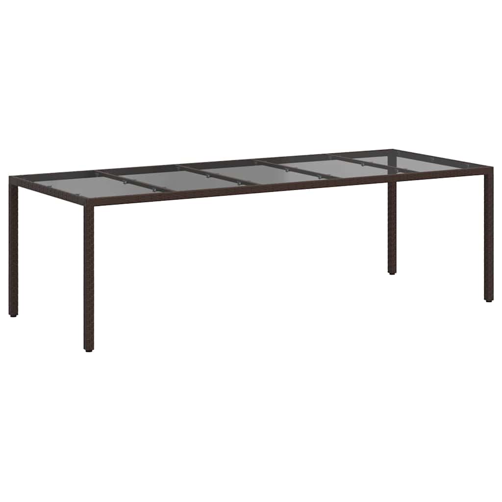 vidaXL Gartentisch Braun 250 x 100 x 75 cm Poly-Rattan