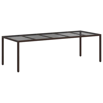 vidaXL Gartentisch Braun 250 x 100 x 75 cm Poly-Rattan