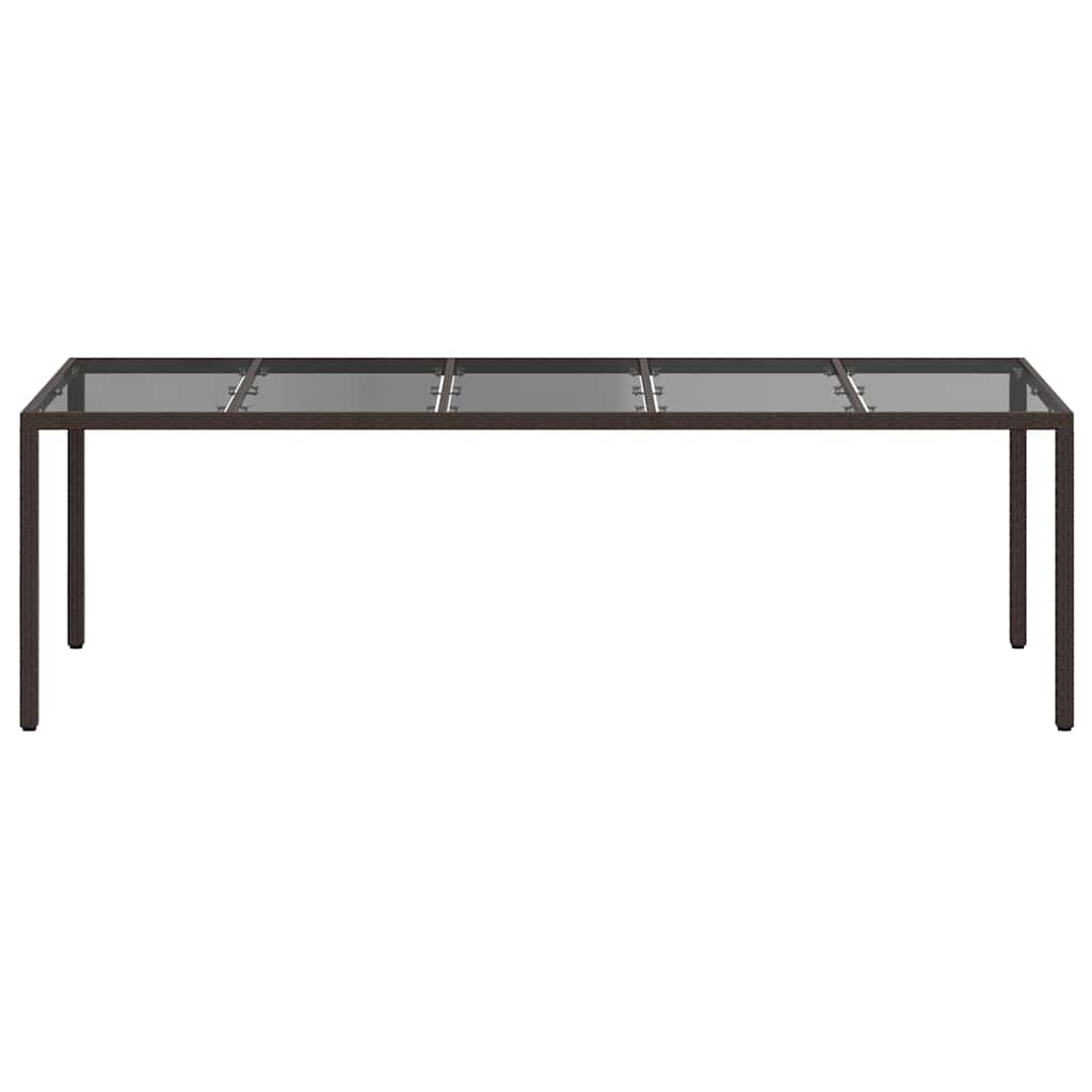 vidaXL Gartentisch Braun 250 x 100 x 75 cm Poly-Rattan