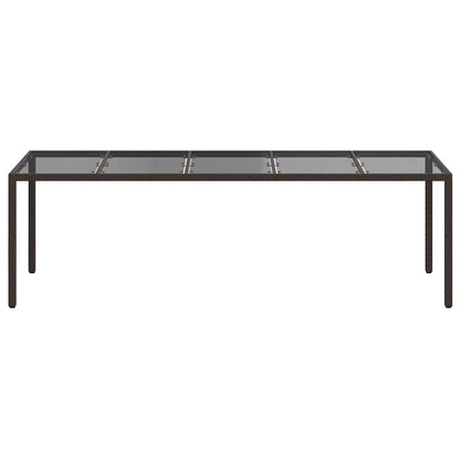 vidaXL Gartentisch Braun 250 x 100 x 75 cm Poly-Rattan
