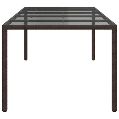 vidaXL Gartentisch Braun 250 x 100 x 75 cm Poly-Rattan