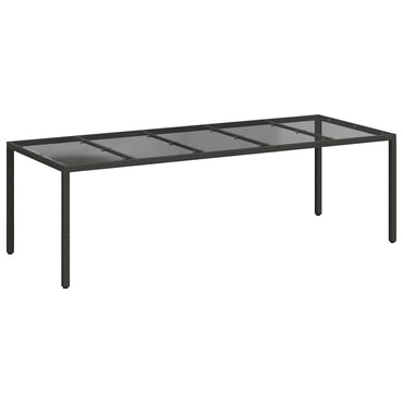 vidaXL Gartentisch Pur Schwarz 250 x 100 x 75 cm Poly-Rattan